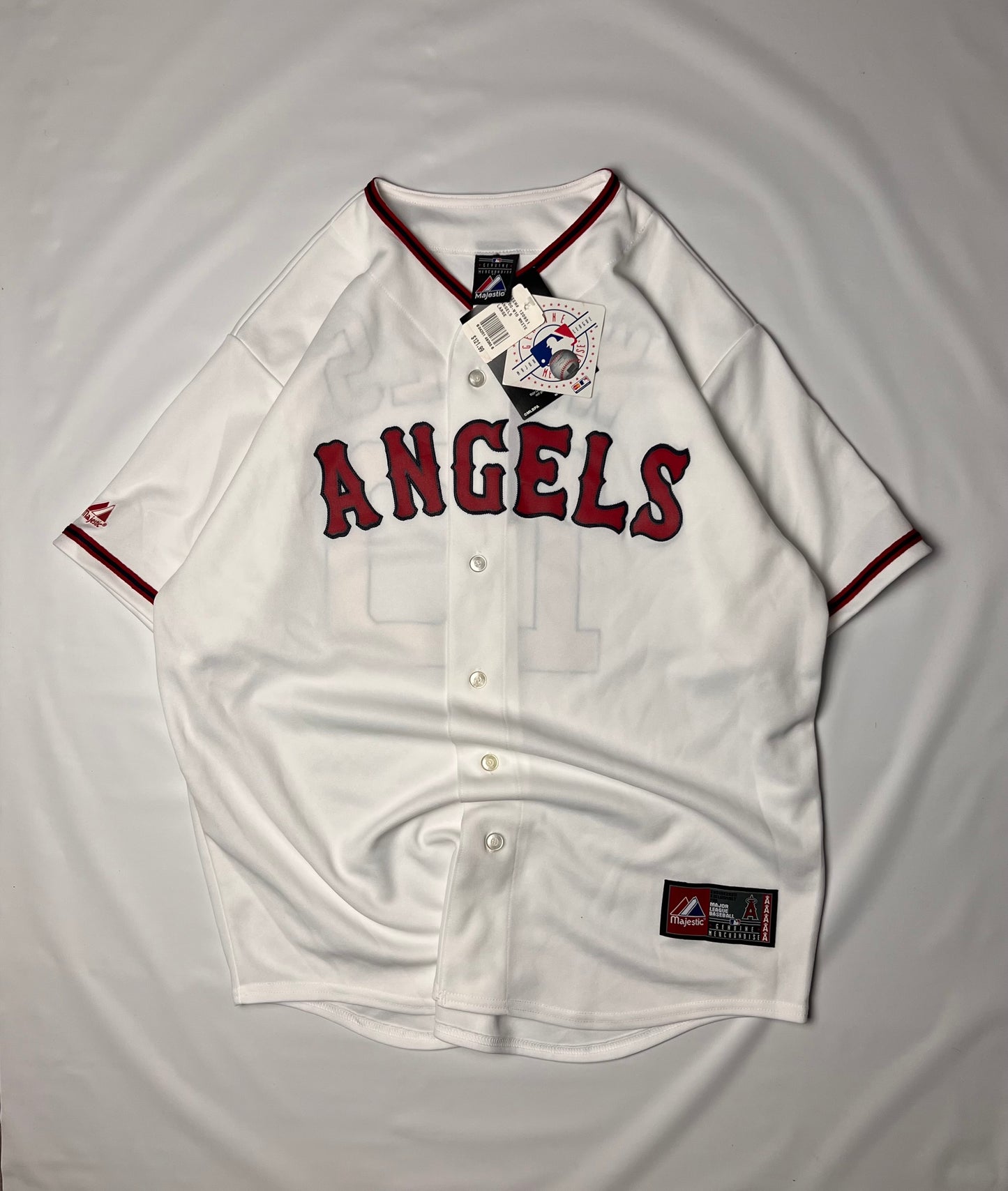 (L) Majestic Anaheim Angels Vernon Wells Jersey